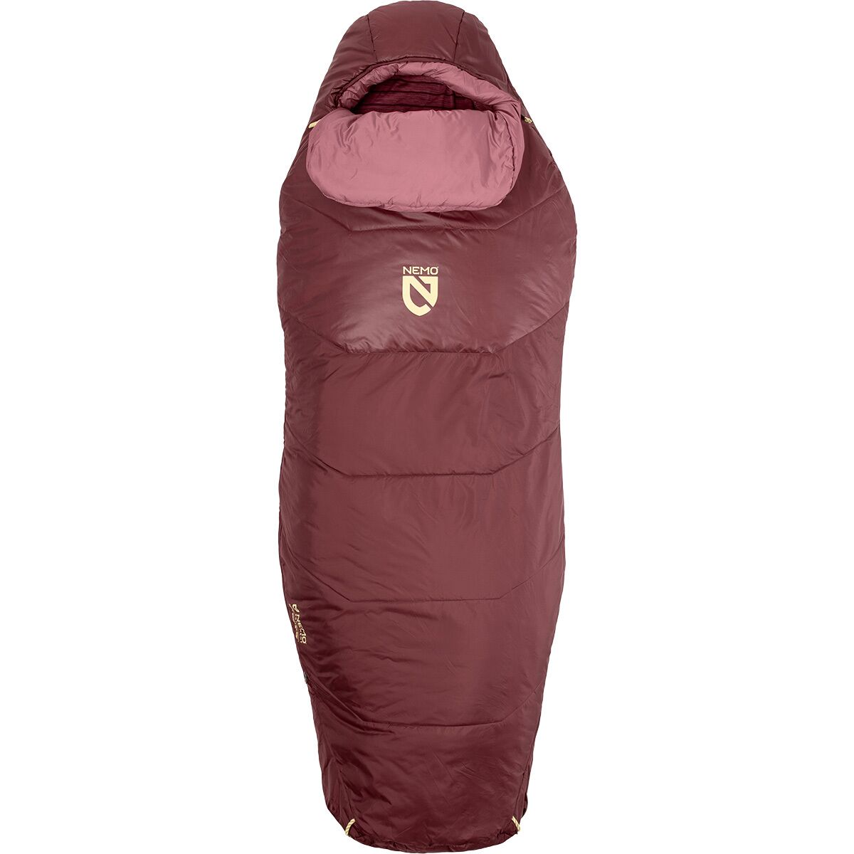 NEMO Equipment Inc. Women's Tempo Endless Promise Sleeping Bag: 35F Synthetic in Chocolate / Rose - Size: Regular