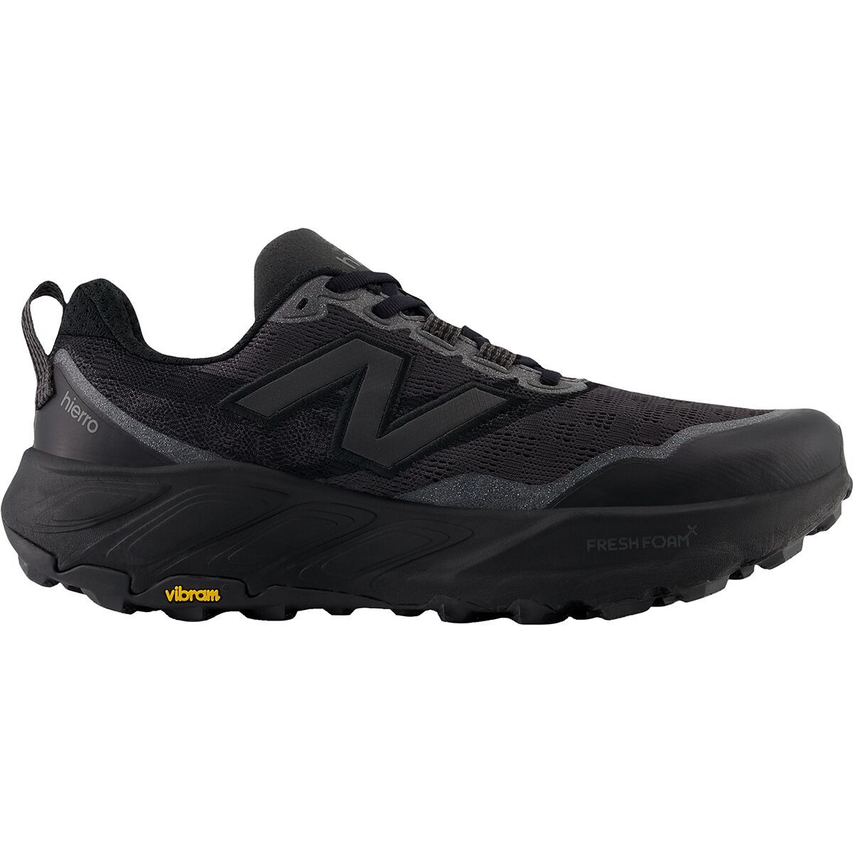 New Balance Men's Fresh Foam Hierro v9 Trail Run Shoe in Black Cement - Size: