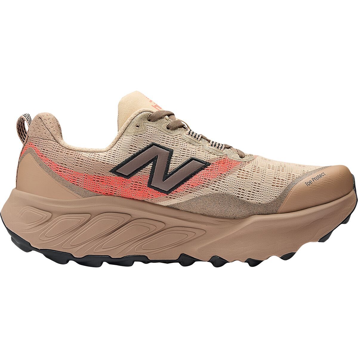 New Balance Men's Fresh Foam Hierro v9 Trail Run Shoe in Desert Clay / Earth Shadow / Urgent Red - Size: 10