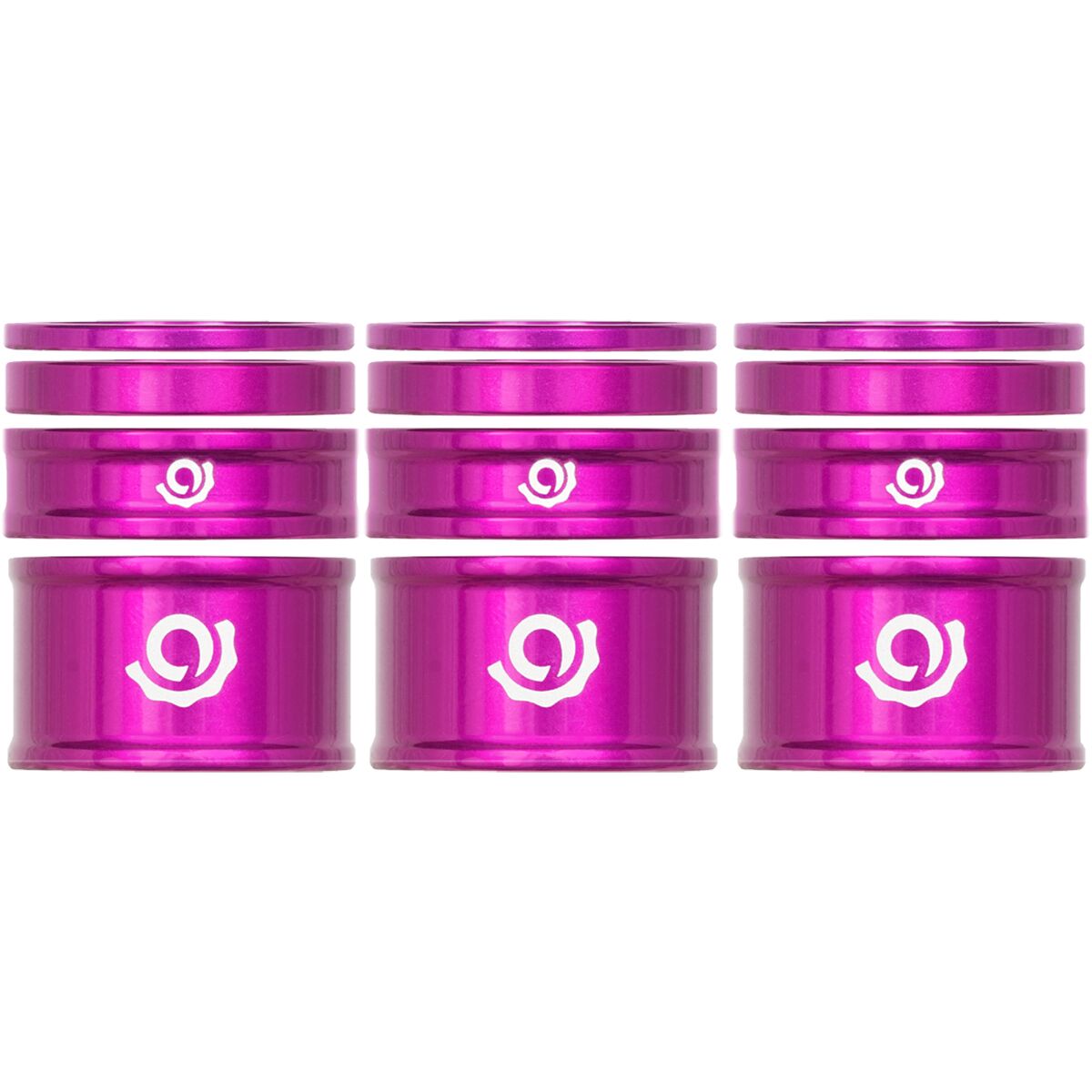 Industry Nine Headset Spacer Kit, 3-Pack in Purple - Size: 5mm