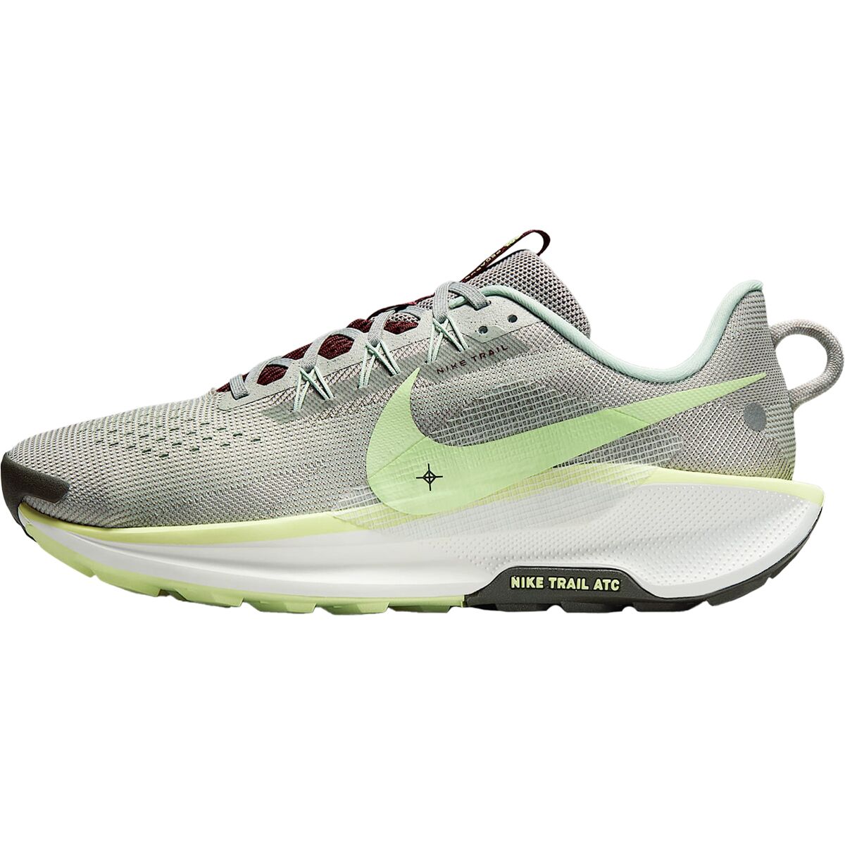Nike Men's Pegasus 5 Trail Running Shoe in Light Silver / Barely Volt - Size: