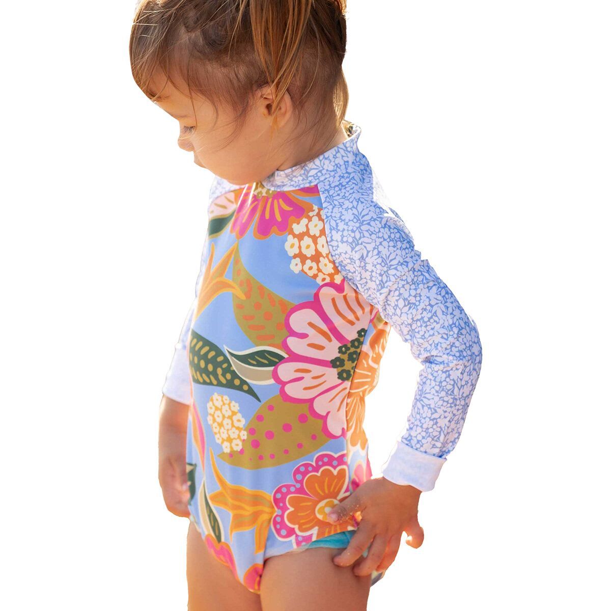 Nani Swimwear Long-Sleeve One-Piece Swimsuit - Toddler Girls' in Mona - Size: 4T