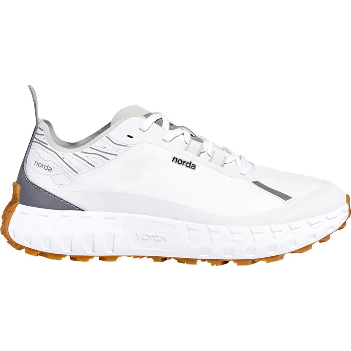 Norda Women's 001 Trail Running Shoe in White / Gum - Size: