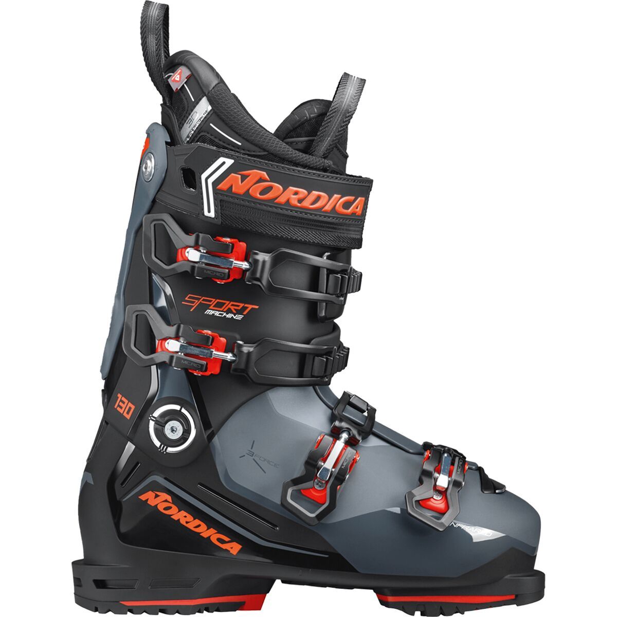 Nordica Sportmachine 3 130 Ski Boot - 2025 in Black / Anthracite / Red - Size: 29.5
