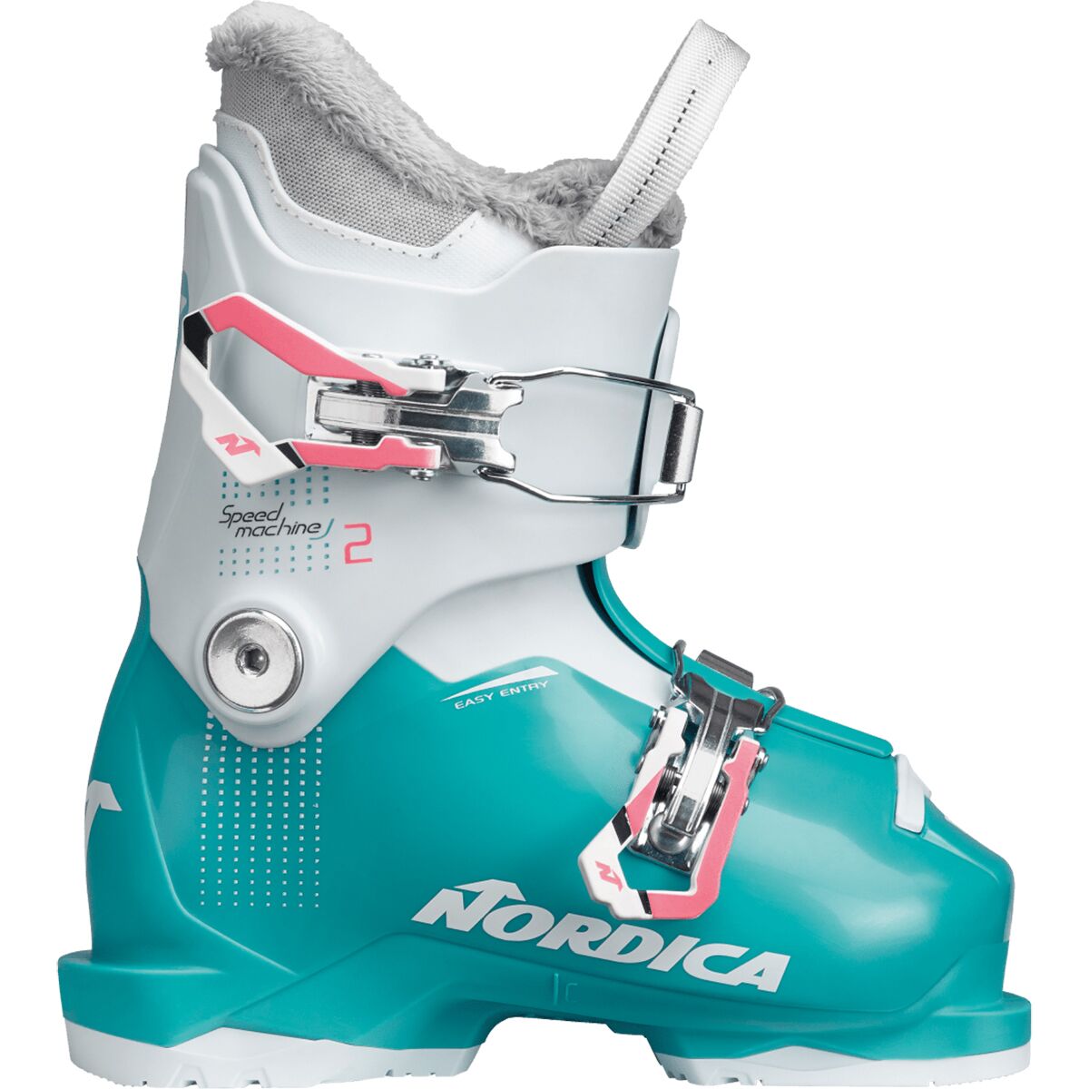 Nordica Nordica Speedmachine J 2 Ski Boot - 2026 - Kids' in Light Blue / White - Size: 19.5 - $110.50 at Steep and Cheap