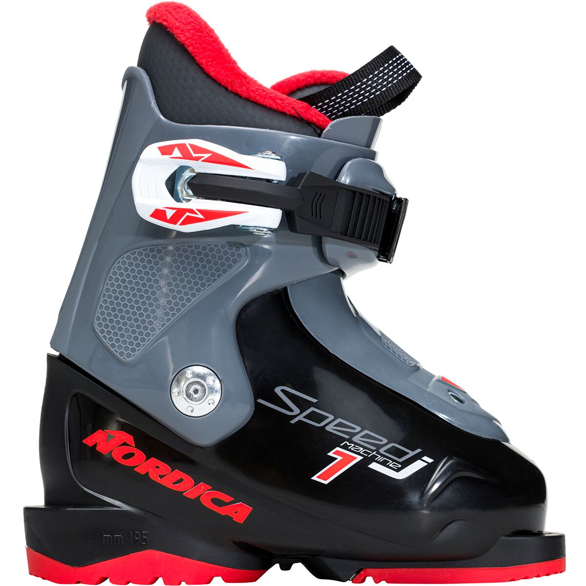 Nordica Nordica Speedmachine J1 Ski Boot - 2026 - Kids' in Black / Anthracite / Red - Size: 16.5 - $97.50 at Steep and Cheap