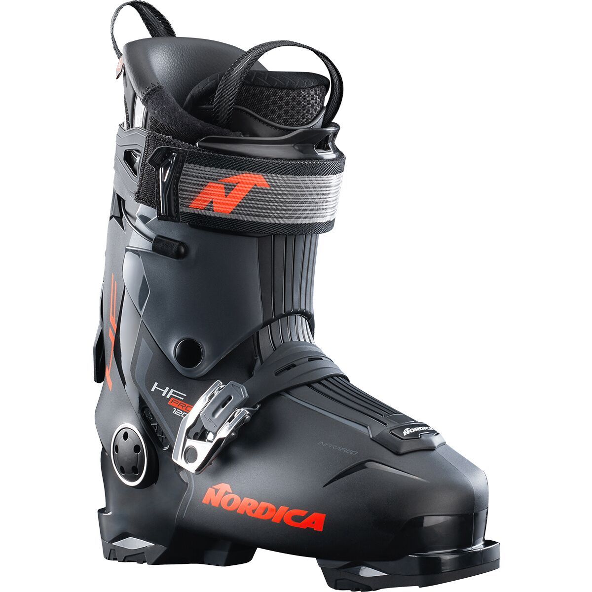 Nordica Men's HF Pro 120 Ski Boot - 2024 in Black / Red - Size: 24.5