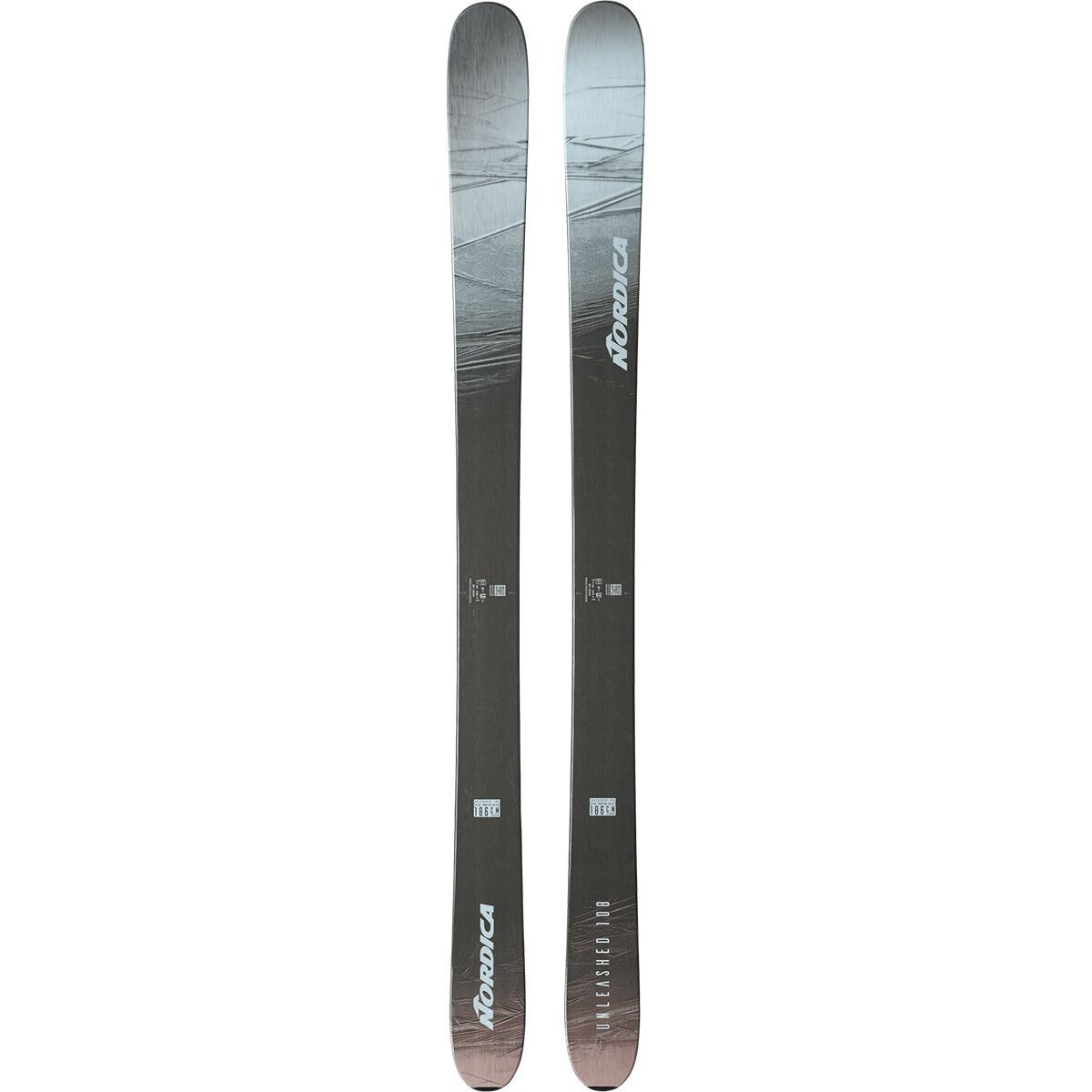 Nordica Unleashed 108 Ice Ski - 2024 in Silver / Black / Rust - Size: 174cm