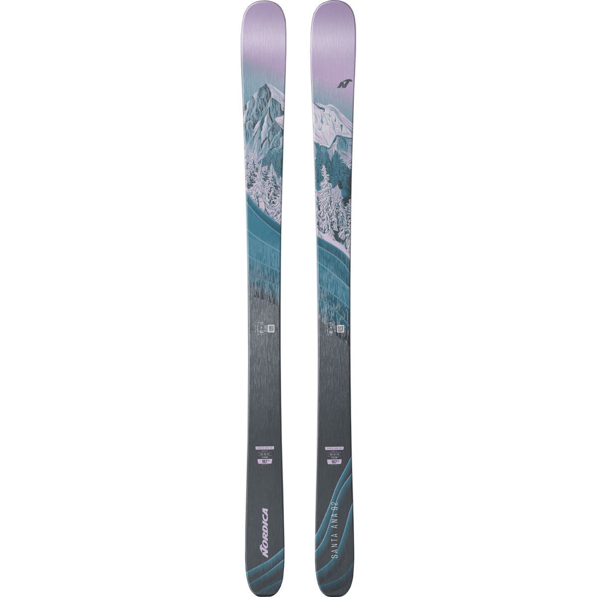 Nordica Women's Santa Ana 92 Ski - 2025 in Aqua / Violet - Size: 161cm