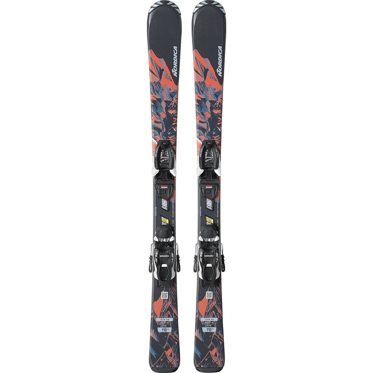 Nordica Team AM FDT + J4.5 Ski - 2025 - Kids' in Black / Red / Blue - Size: 80cm