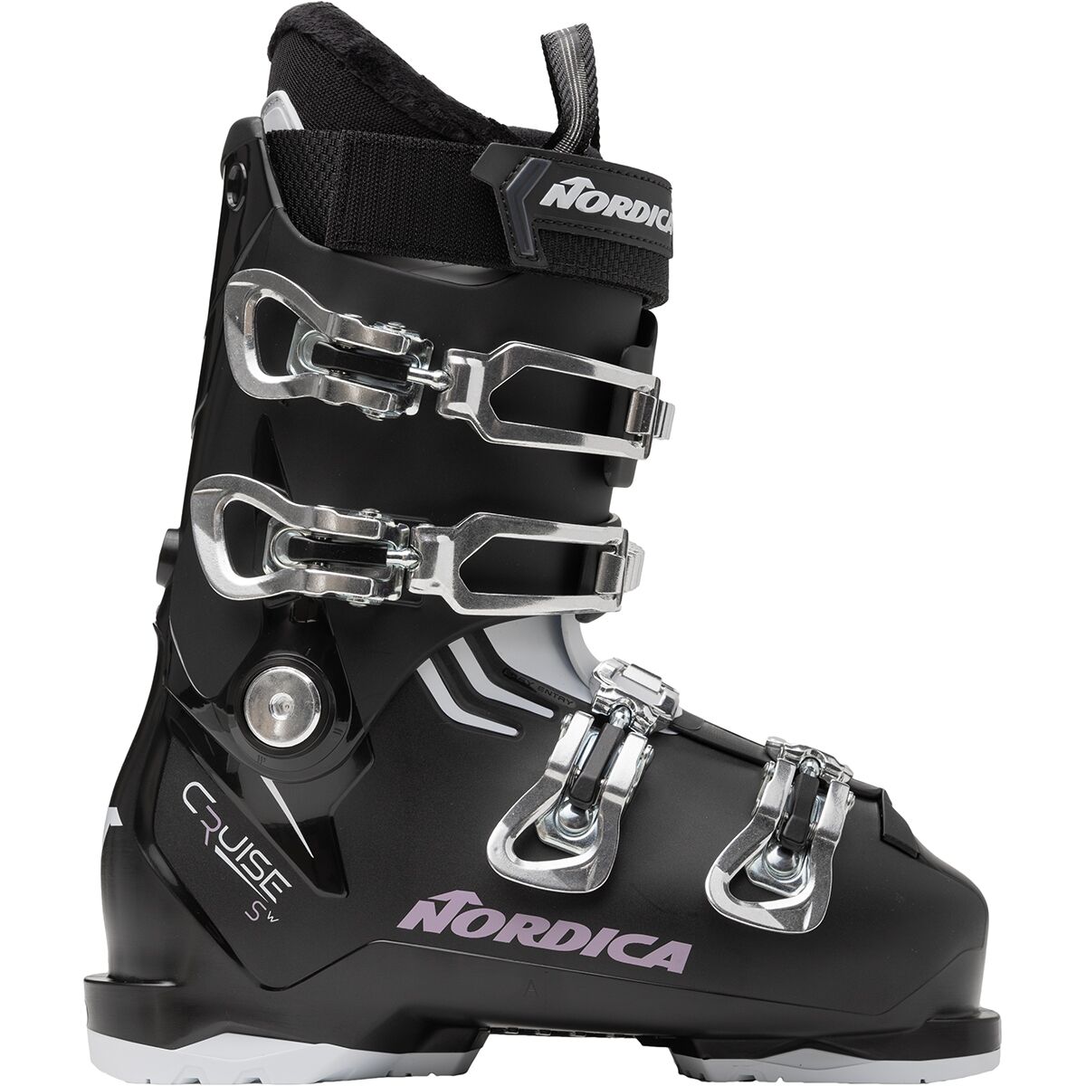 Nordica Nordica Women's The Cruise S Ski Boot - 2026 in Black / White / Mauve - Size: 25.5 - $210.00 at Steep and Cheap