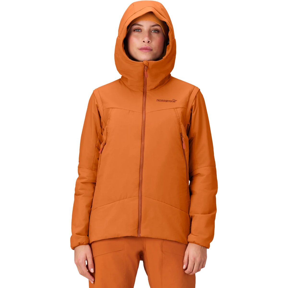 Norrona Women's More Thermo60 Aero200 Jacket in Gold Flame - Size: XS