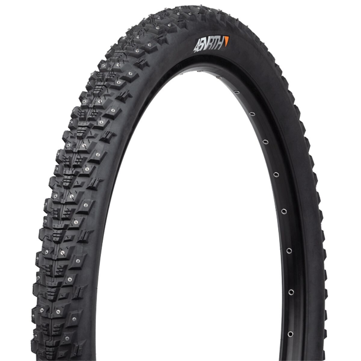 45NRTH Kahva Studded Tubeless Tire - 27.5in in Black, 60tpi, 240 Concave Carbide Studs - Size: 27.5x2.1