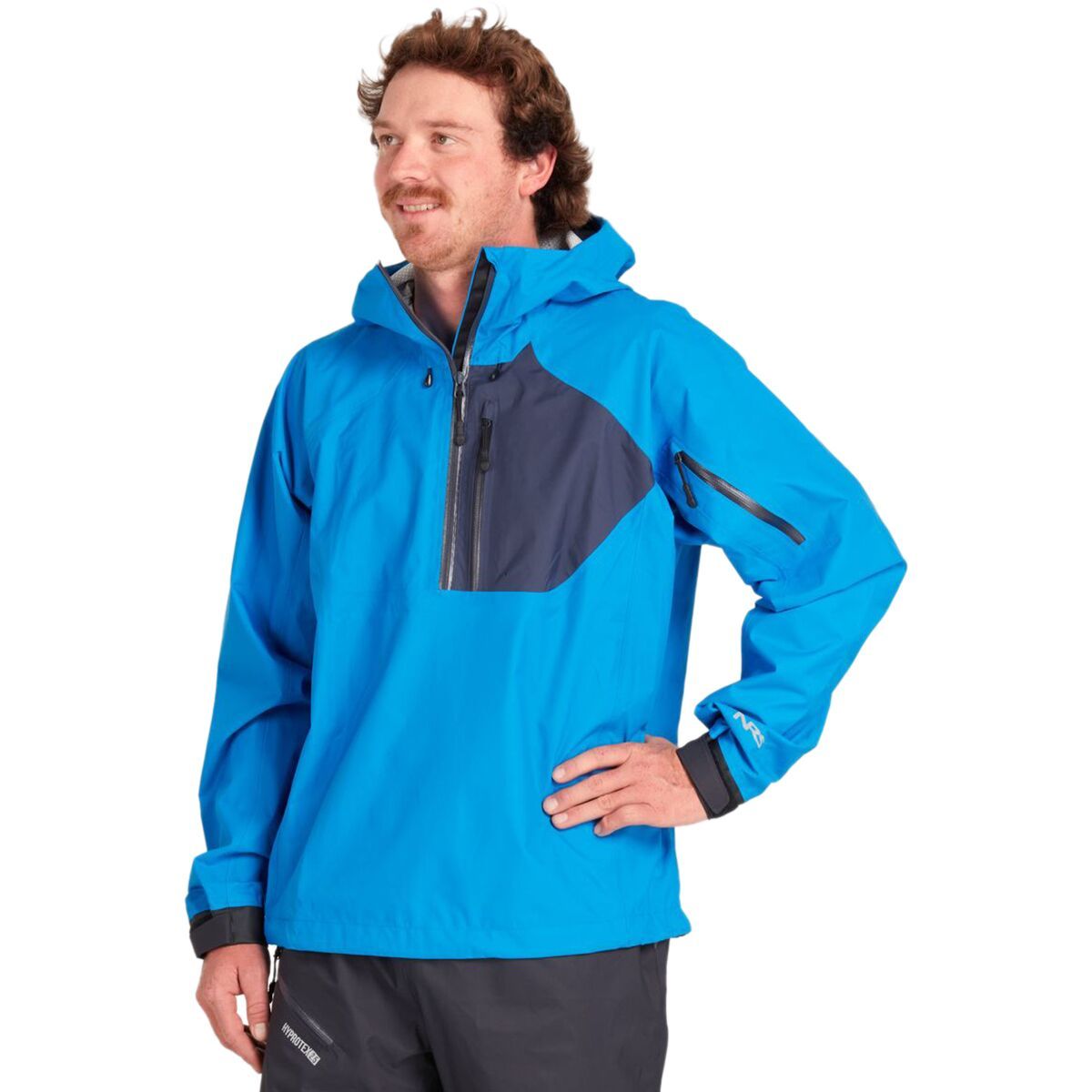 NRS Men's High Tide Splash Jacket in Gray / Chartreuse - Size: Small