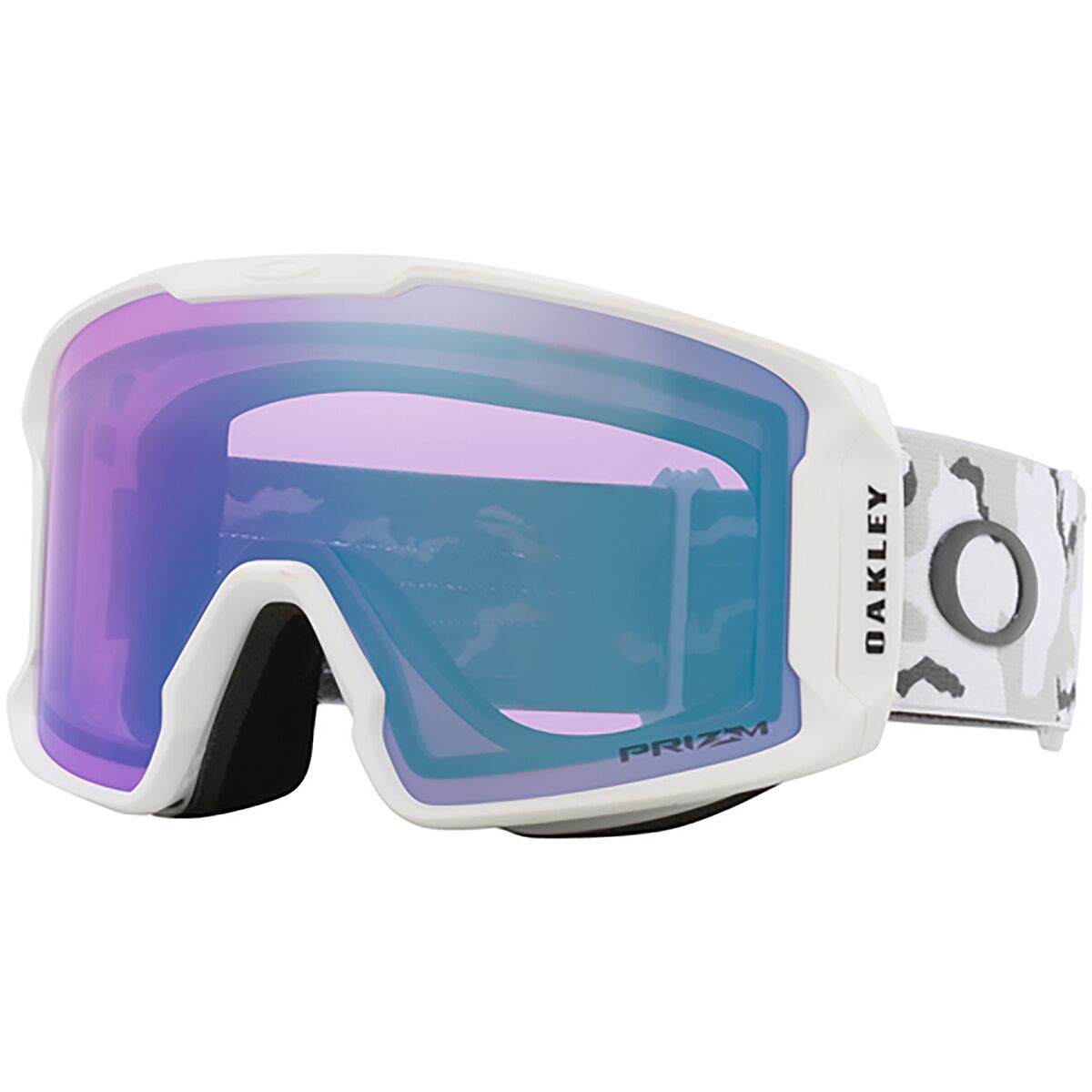Oakley Line Miner L Prizm Goggles in White Camo / Prizm Iced Irid