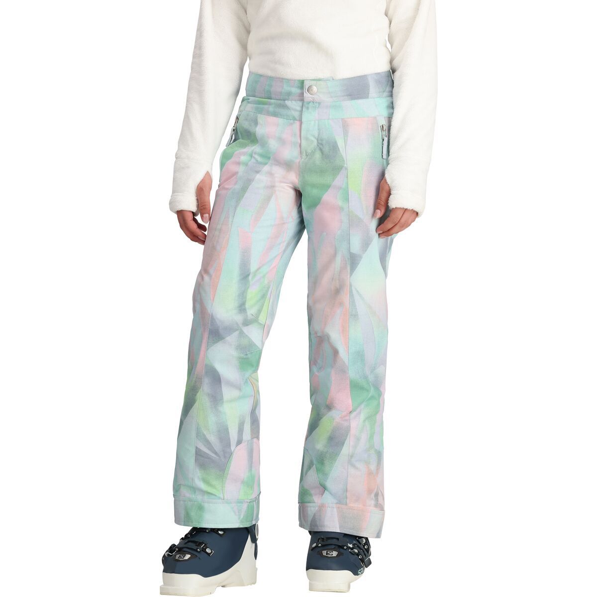 Obermeyer Girl's Brooke Print Pant in Prism - Size: Large