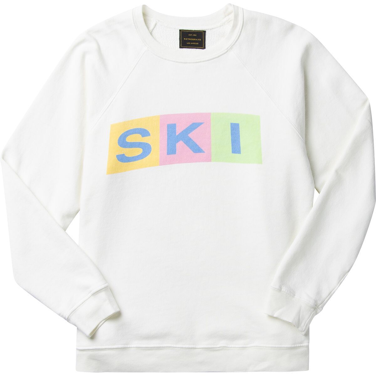 Original Retro Brand Women's Ski Sweatshirt in Antique White - Size: XL