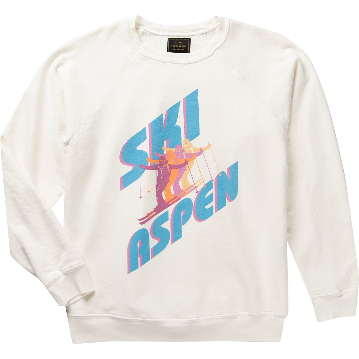 Original Retro Brand Ski Aspen Sweatshirt in Antique White - Size: XS