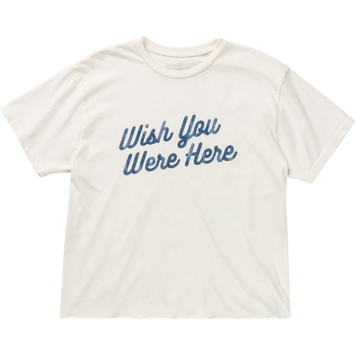Original Retro Brand Women's Wish You Were Here Shirt in Vintage White - Size: Small