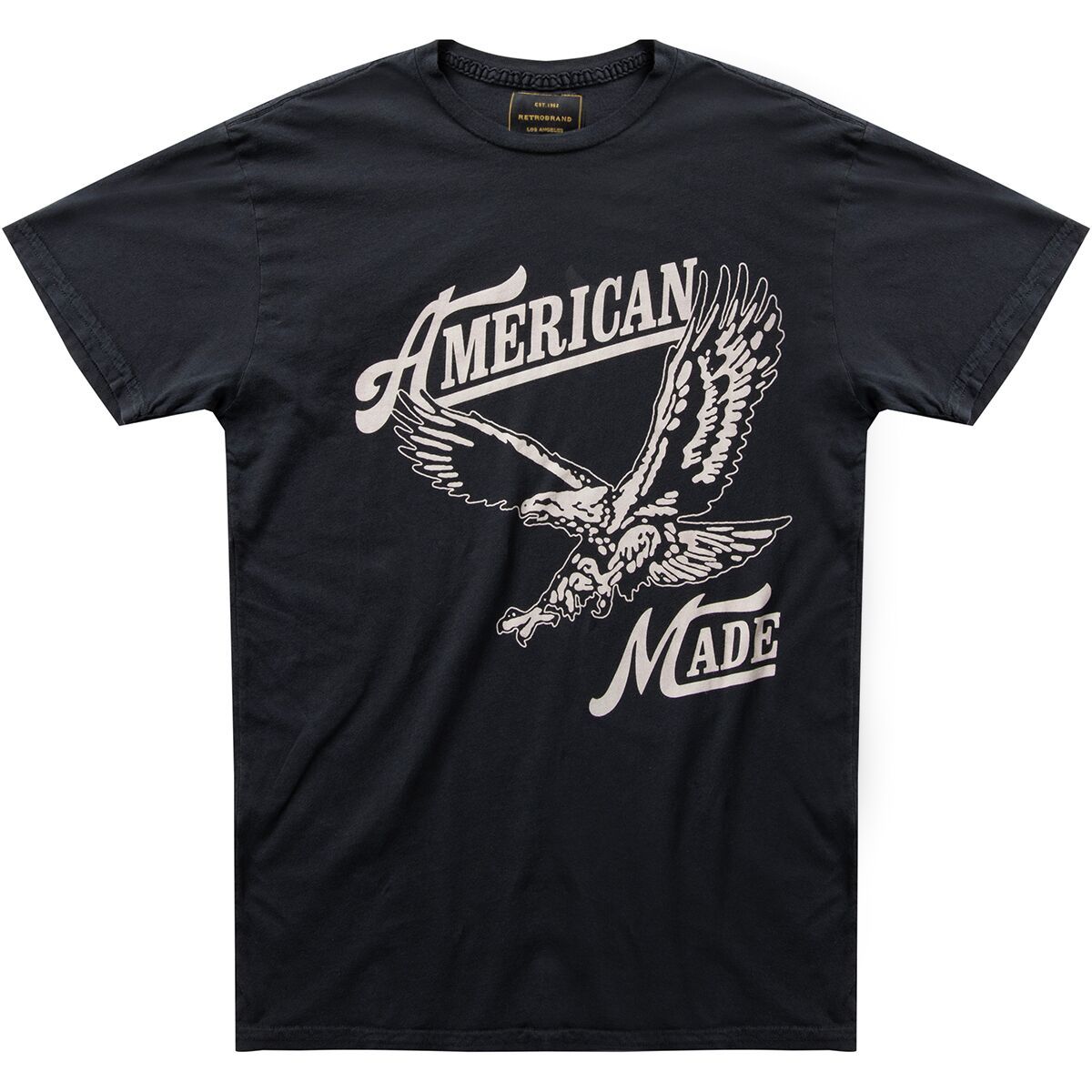 Original Retro Brand Women's American Made T-Shirt in Vintage Black - Size: Small