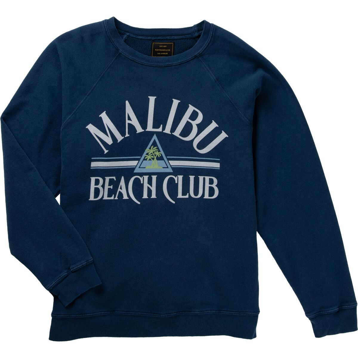 Original Retro Brand Women's Malibu Beach Club Crewneck Sweatshirt in Vintage Navy - Size: Large