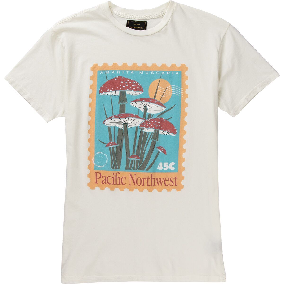 Original Retro Brand Pacific NW T-Shirt in Antique White - Size: Small