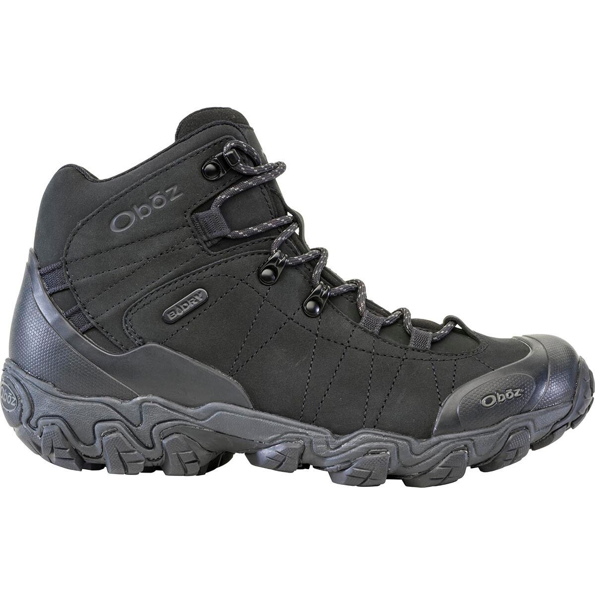 Oboz Men's Bridger Mid B-Dry Wide Hiking Boot in Black Sea - Size: