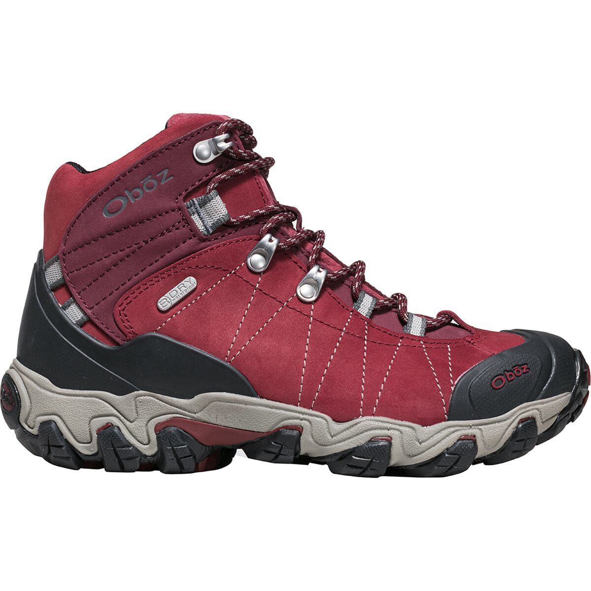 Oboz Women's Bridger Mid B-Dry Wide Hiking Boot in Rio Red - Size: