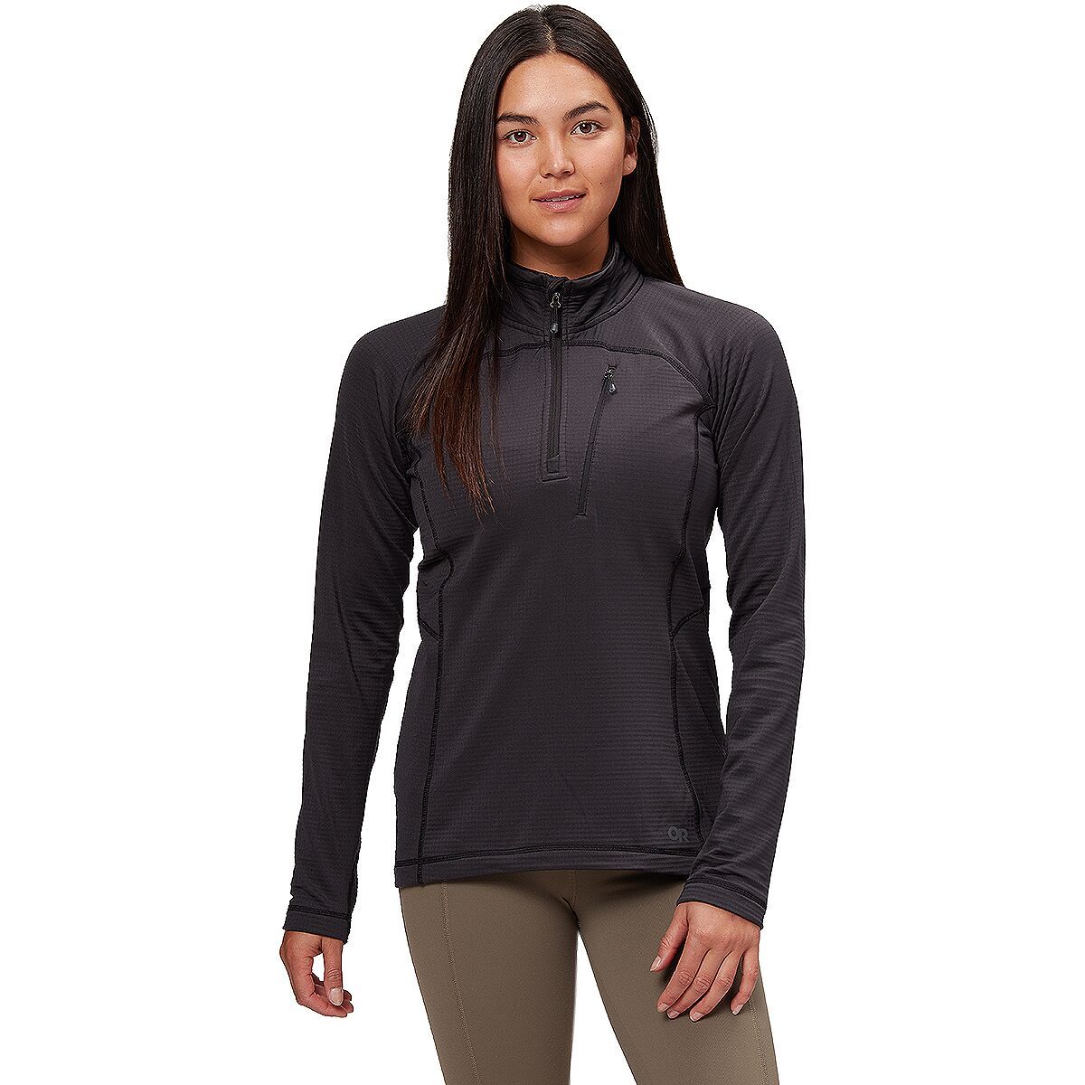 Outdoor Research Women's Vigor Quarter Zip Jacket in Black - Size: Large