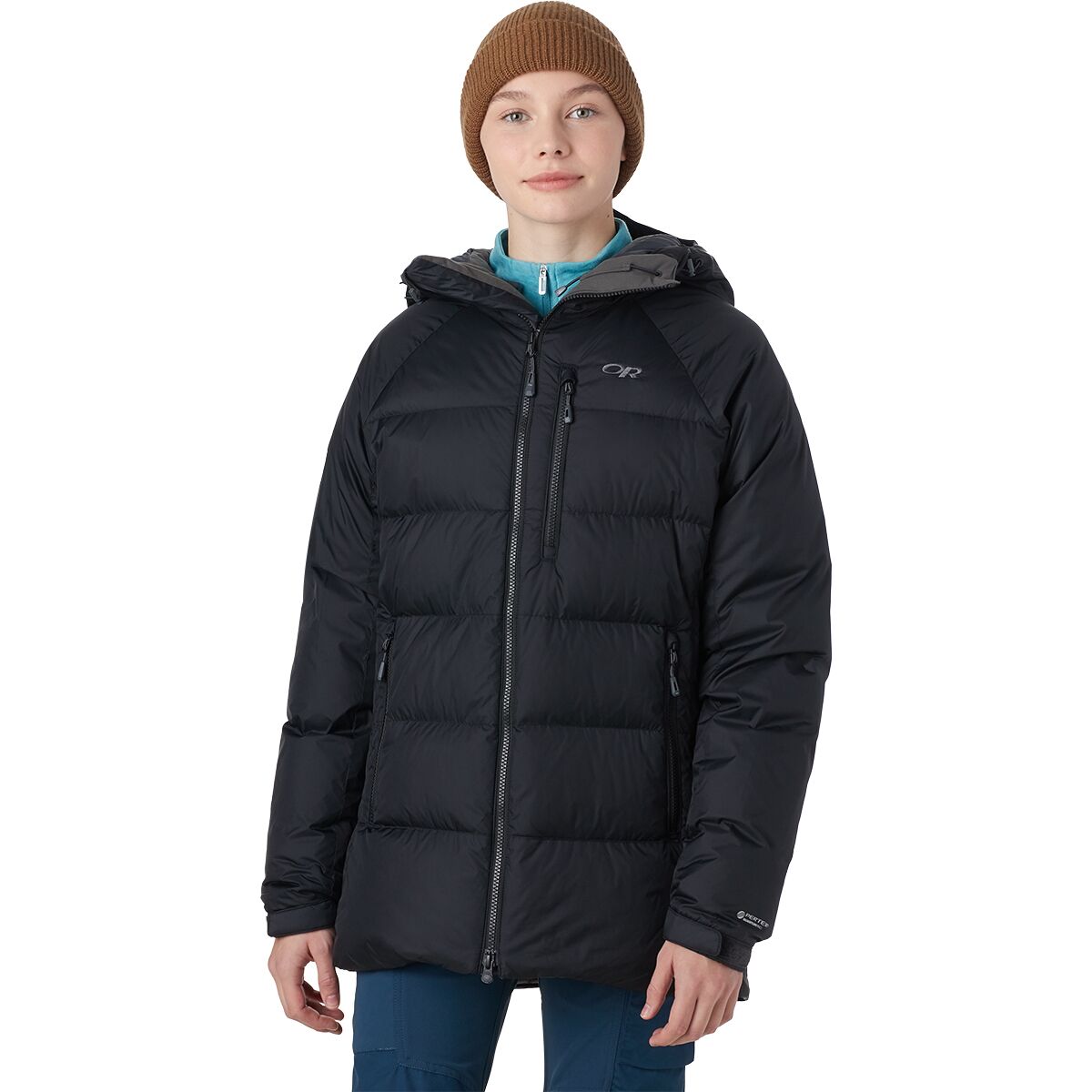 Outdoor Research Women's Super Alpine Down Parka in Black - Size: Large