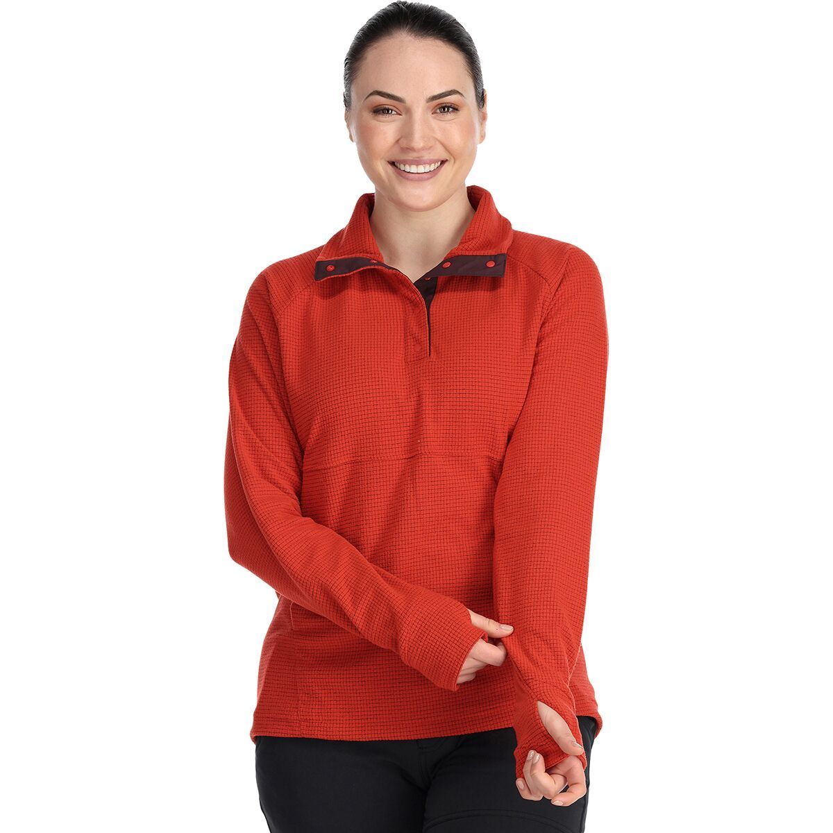 Outdoor Research Women's Trail Mix Snap Pullover in Orange Fizz - Size: XXL