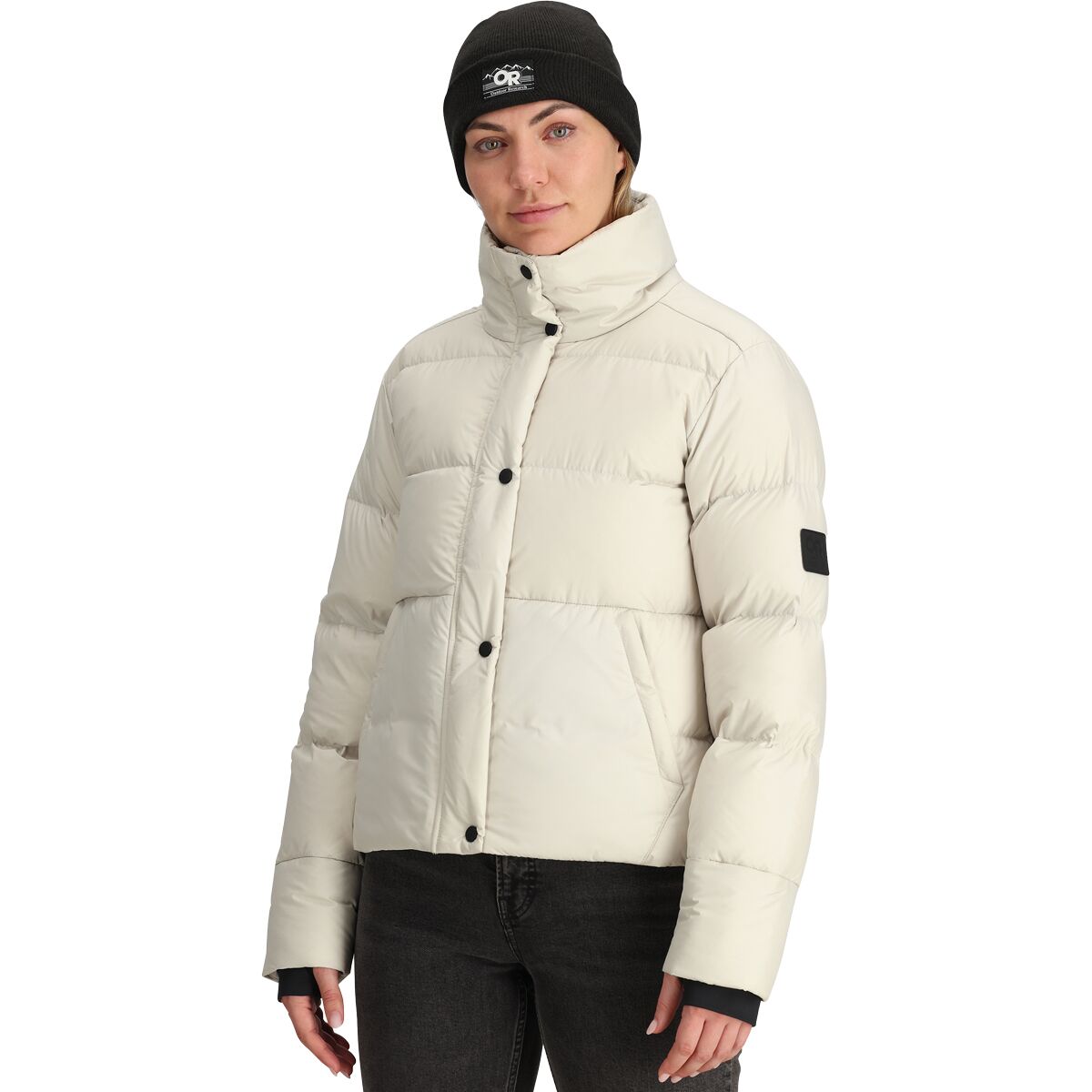 Outdoor Research Women's Coldfront Down Jacket in Oyster - Size: Small