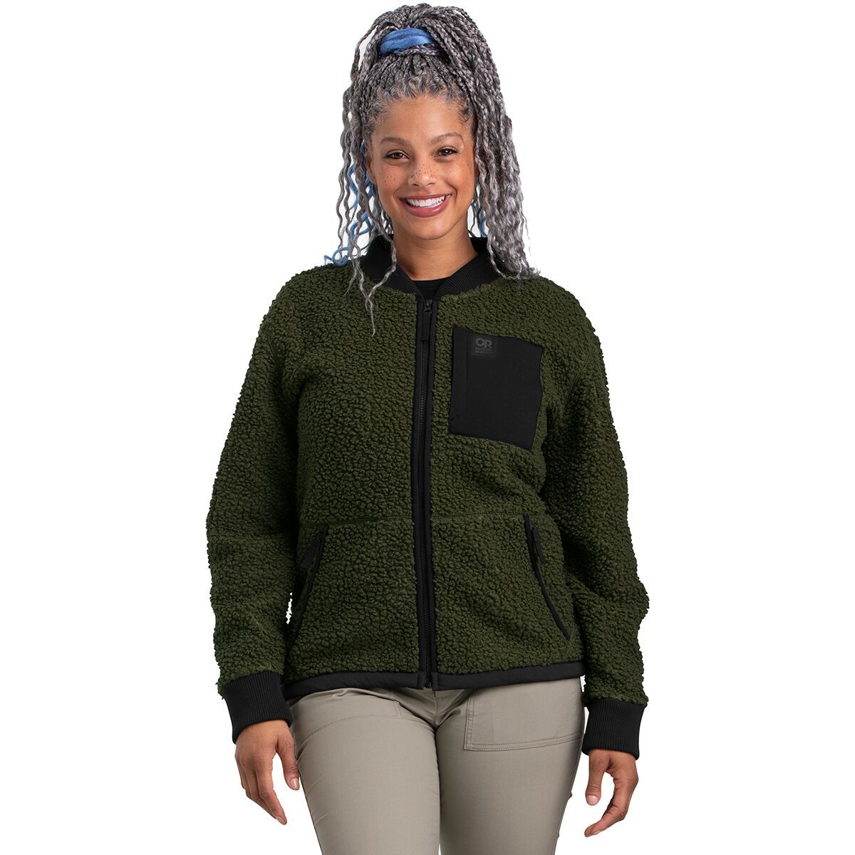 Outdoor Research Women's Juneau Sherpa Fleece Jacket in Loden - Size: Small