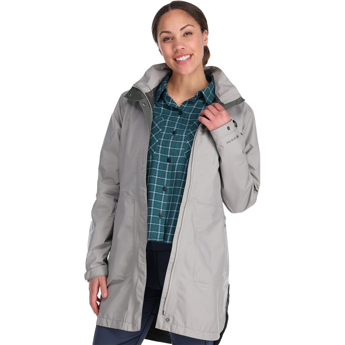 Outdoor Research Women's Aspire Trench Jacket in Ash - Size: Small