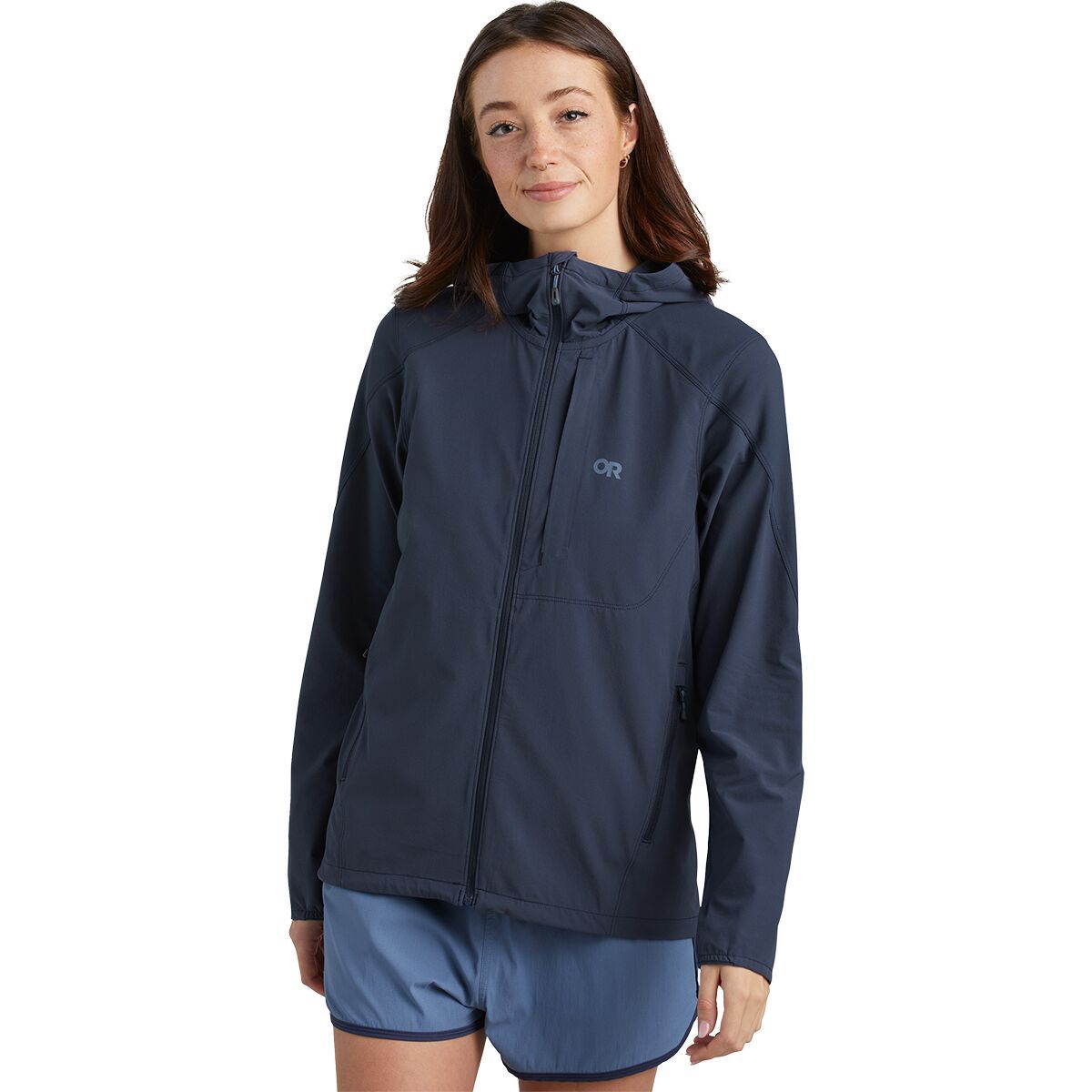Outdoor Research Women's Ferrosi Hooded Jacket in Ultramarine / Black - Size: XS
