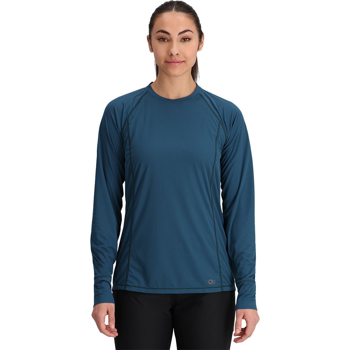 Outdoor Research Women's Echo Long-Sleeve T-Shirt in Pebble - Size: XXL