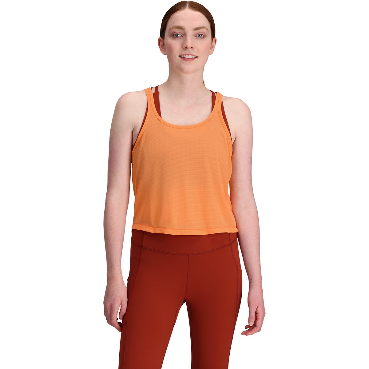 Outdoor Research Women's Echo Crop Tank Top in Orange Fizz - Size: Medium