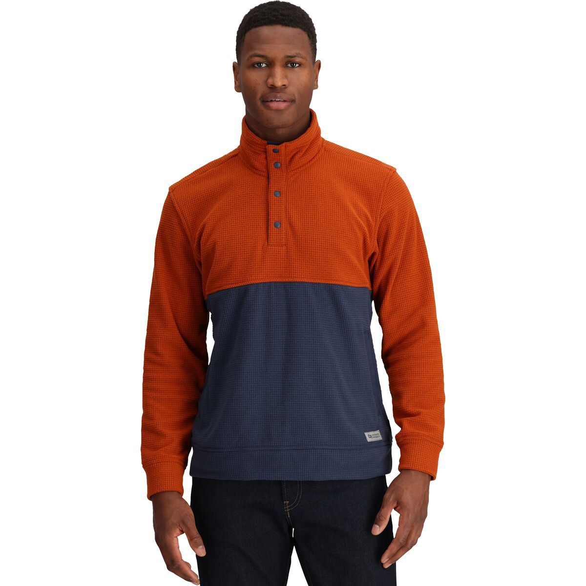 Outdoor Research Men's Trail Mix Snap Pullover Fleece in Kalamata / Naval Blue - Size: XXL