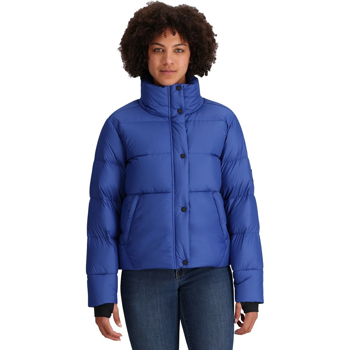 Outdoor Research Women's Coldfront Down Plus Jacket in Solid Black - Size: 2X