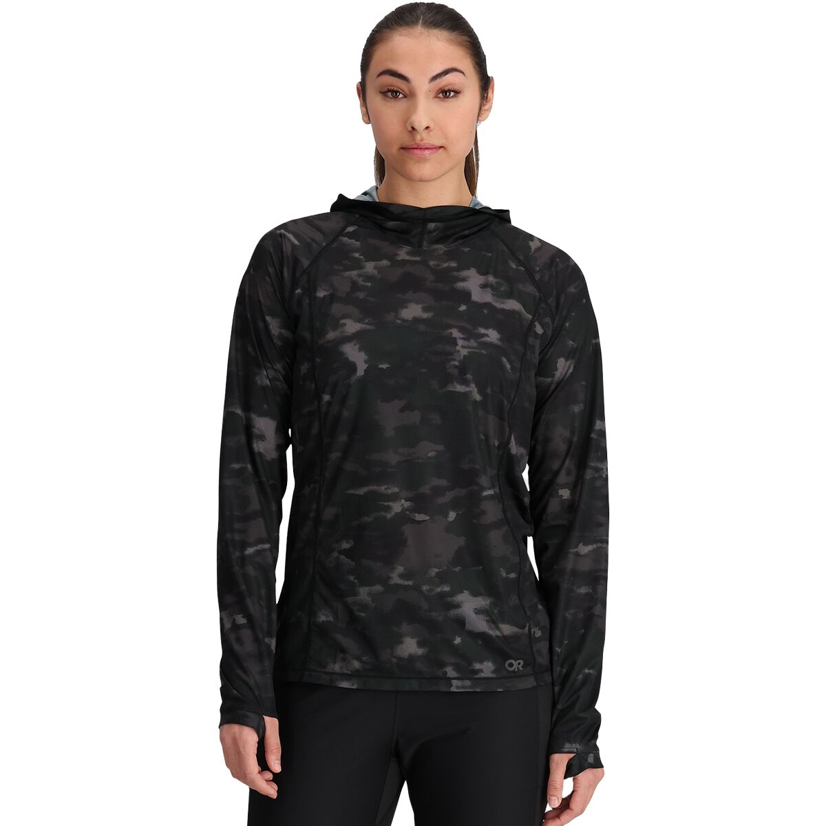 Outdoor Research Outdoor Research Women's Echo Printed Hoodie in Grove Camo - Size: XXS - $43.45 at Steep and Cheap