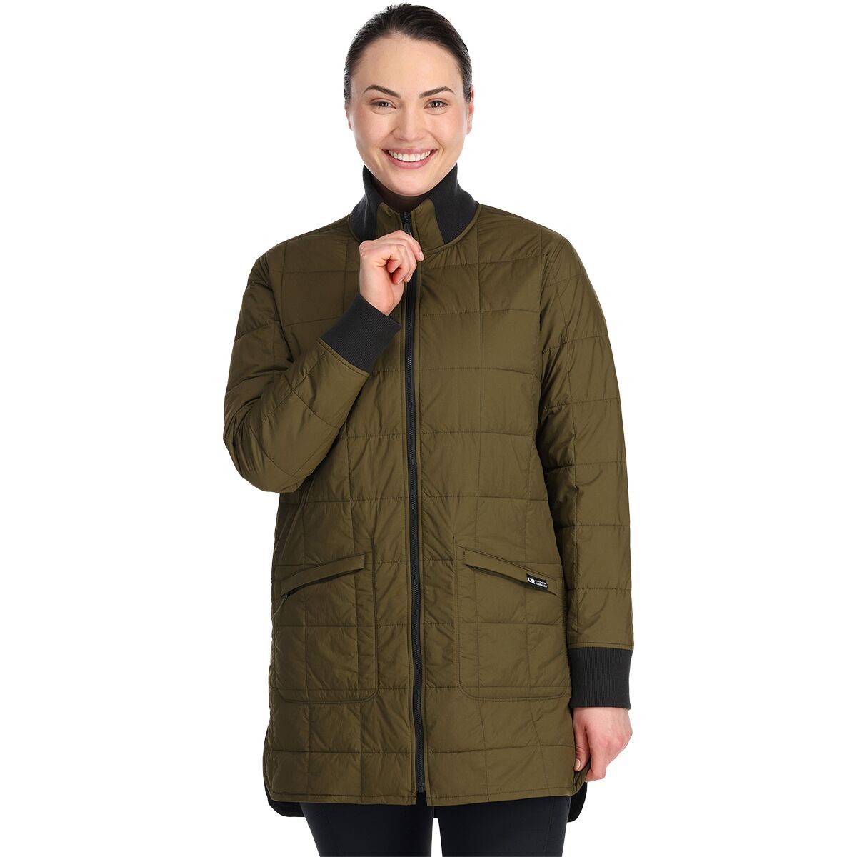 Outdoor Research Women's Shadow Reversible Parka in Ash / Moth - Size: Small