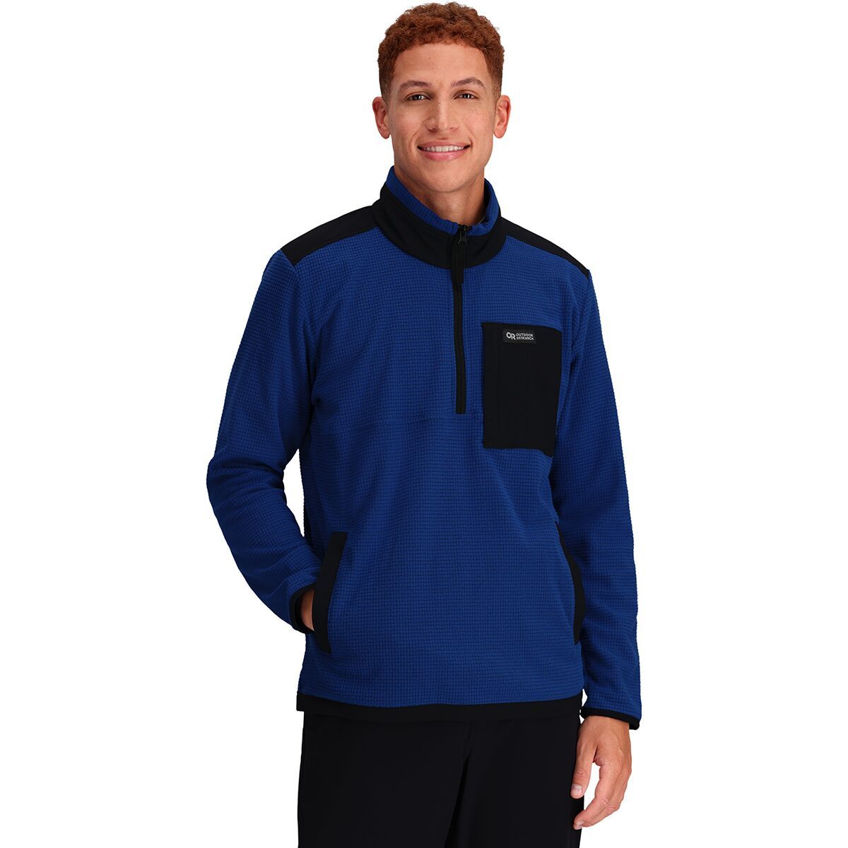 Outdoor Research Men's Trail Mix 1/4-Zip Pullover in Galaxy / Black - Size: XL