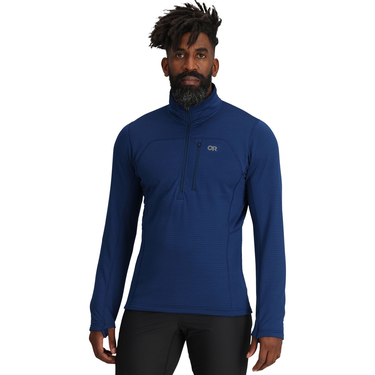 Outdoor Research Men's Vigor Grid Fleece Half-Zip Jacket in Cenote - Size: Small