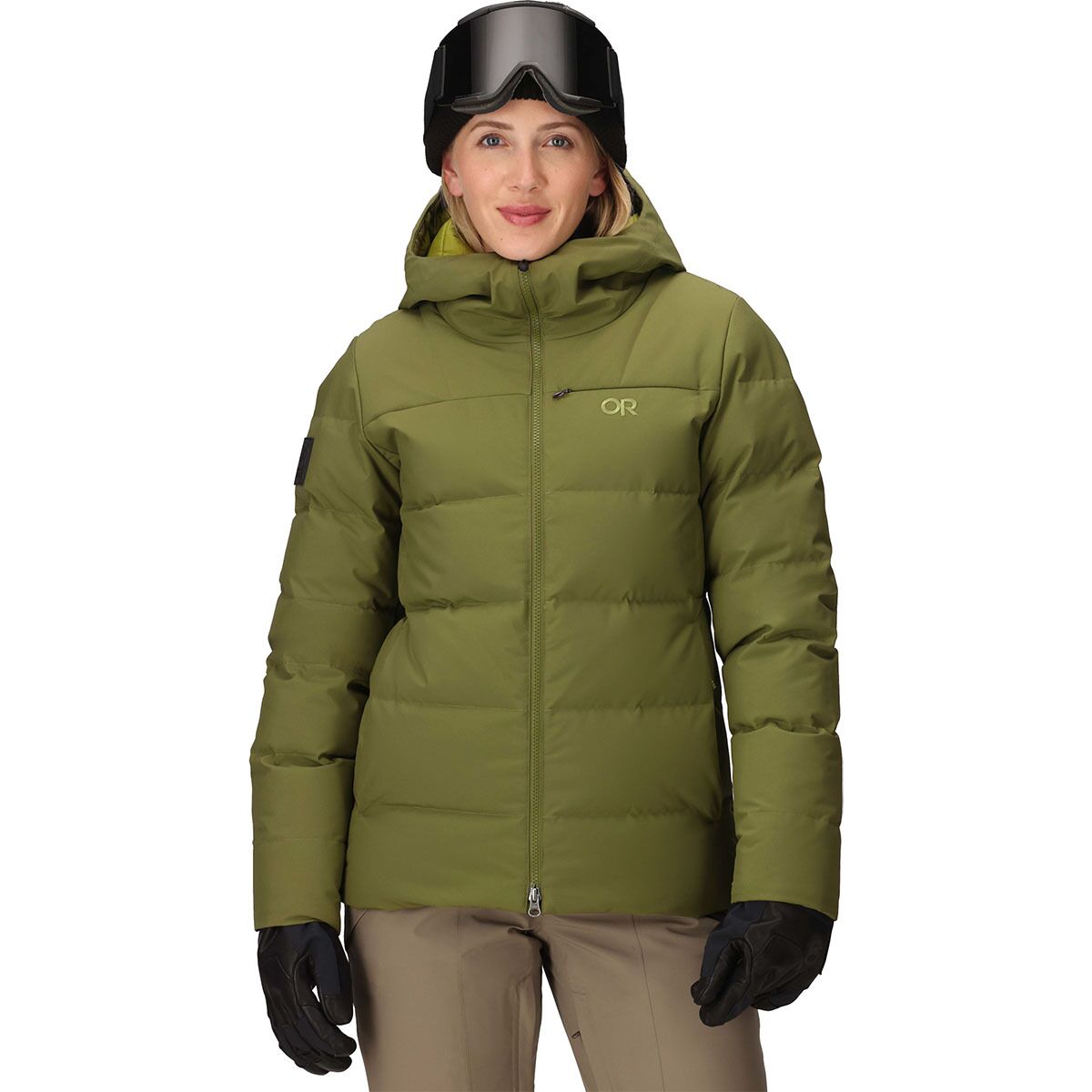 Outdoor Research Women's Snowcrew Down Jacket in Willow - Size: XXL