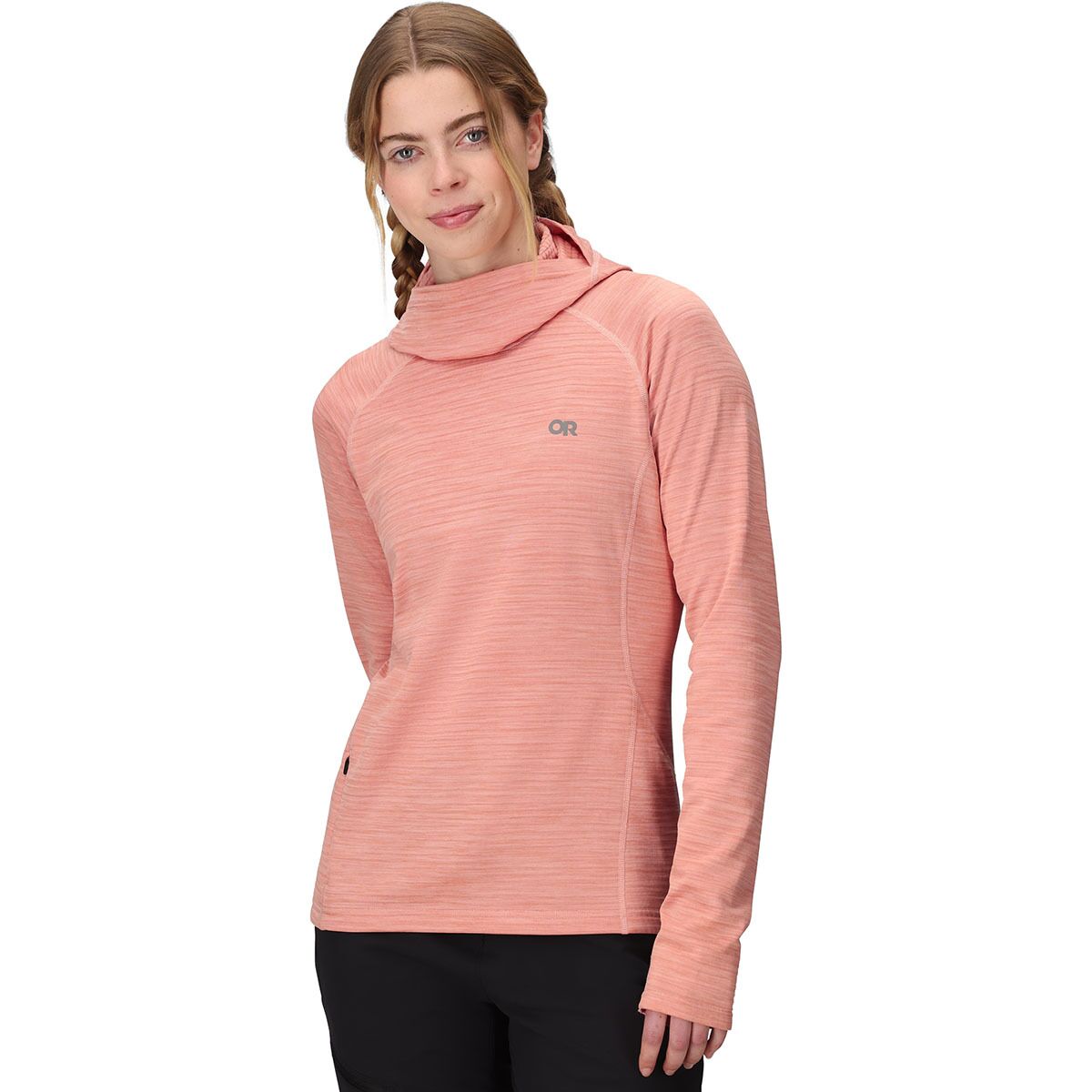Outdoor Research Outdoor Research Women's Vigor Grid Fleece Pullover Hoodie in Lotus Heather - Size: XS - $81.25 at Steep and Cheap