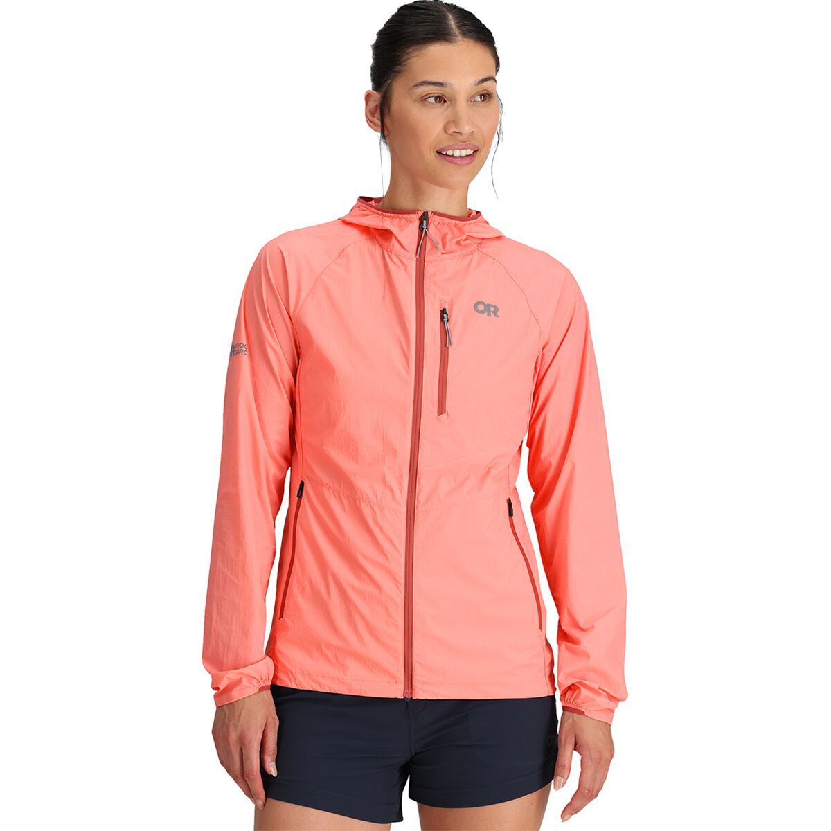 Outdoor Research Women's Shadow Wind Hooded Jacket in Grove - Size: XS