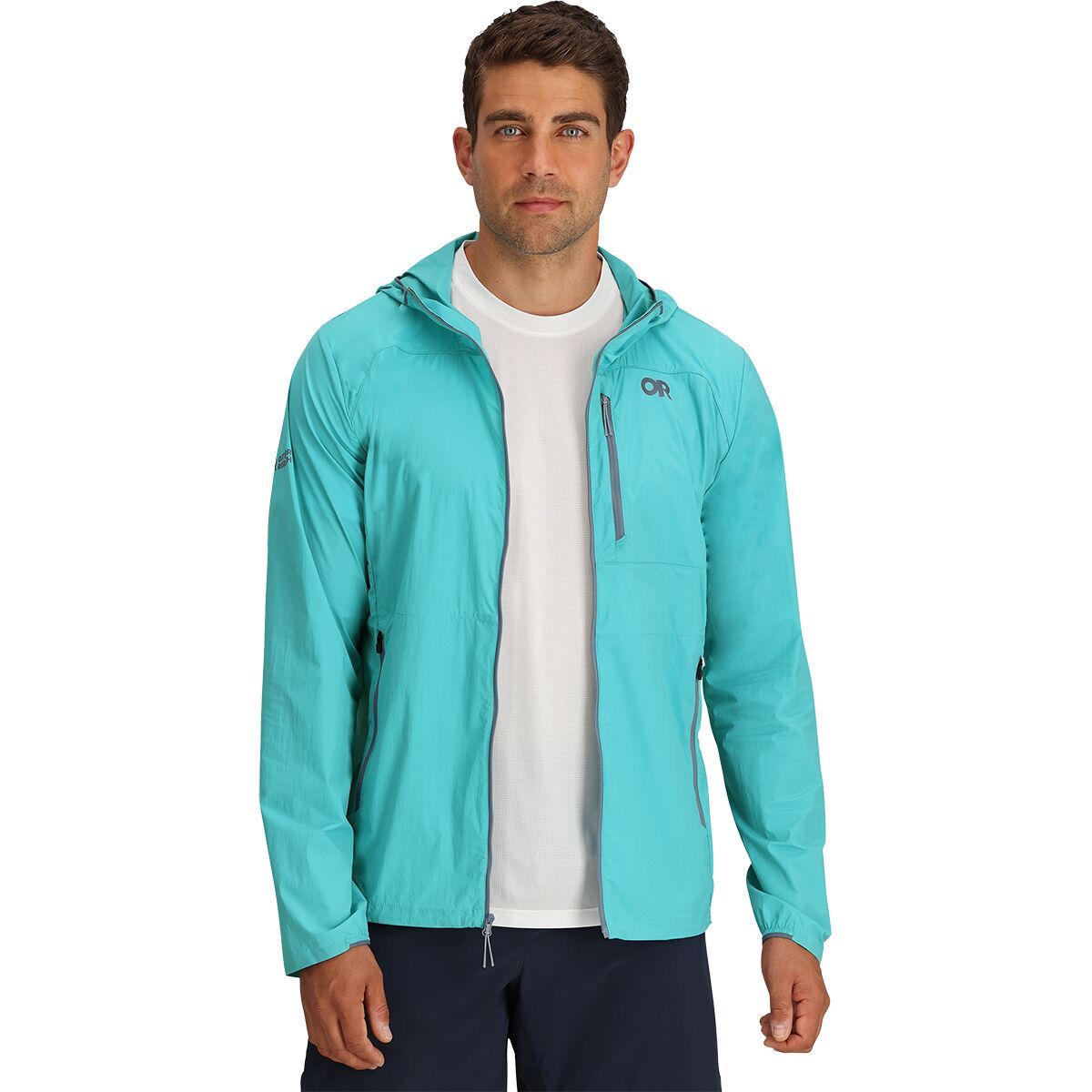 Outdoor Research Men's Shadow Wind Hooded Jacket in Slate - Size: XL