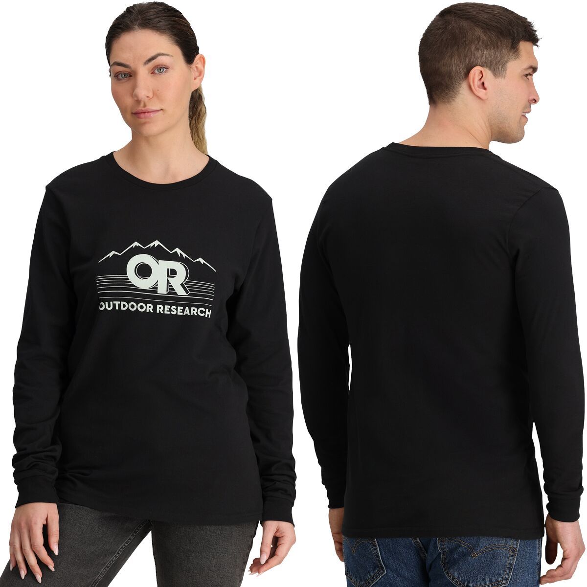 Outdoor Research Advocate Long-Sleeve T-Shirt in Black - Size: Large