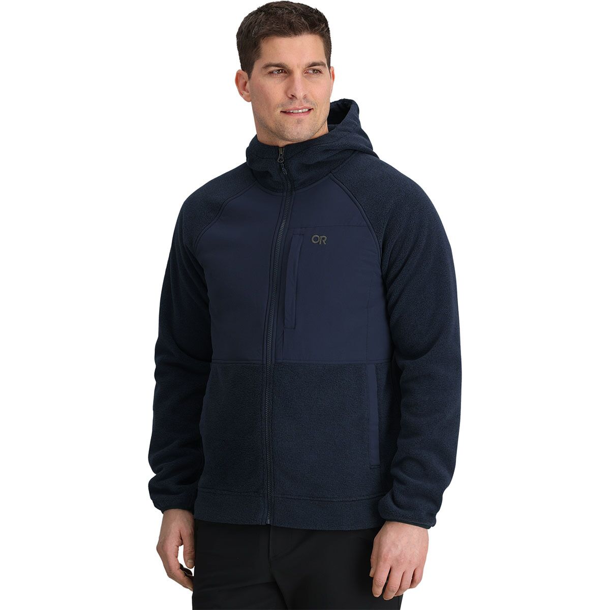 Outdoor Research Men's Polartec 200 Hoodie in Dark Navy Heather - Size: Large