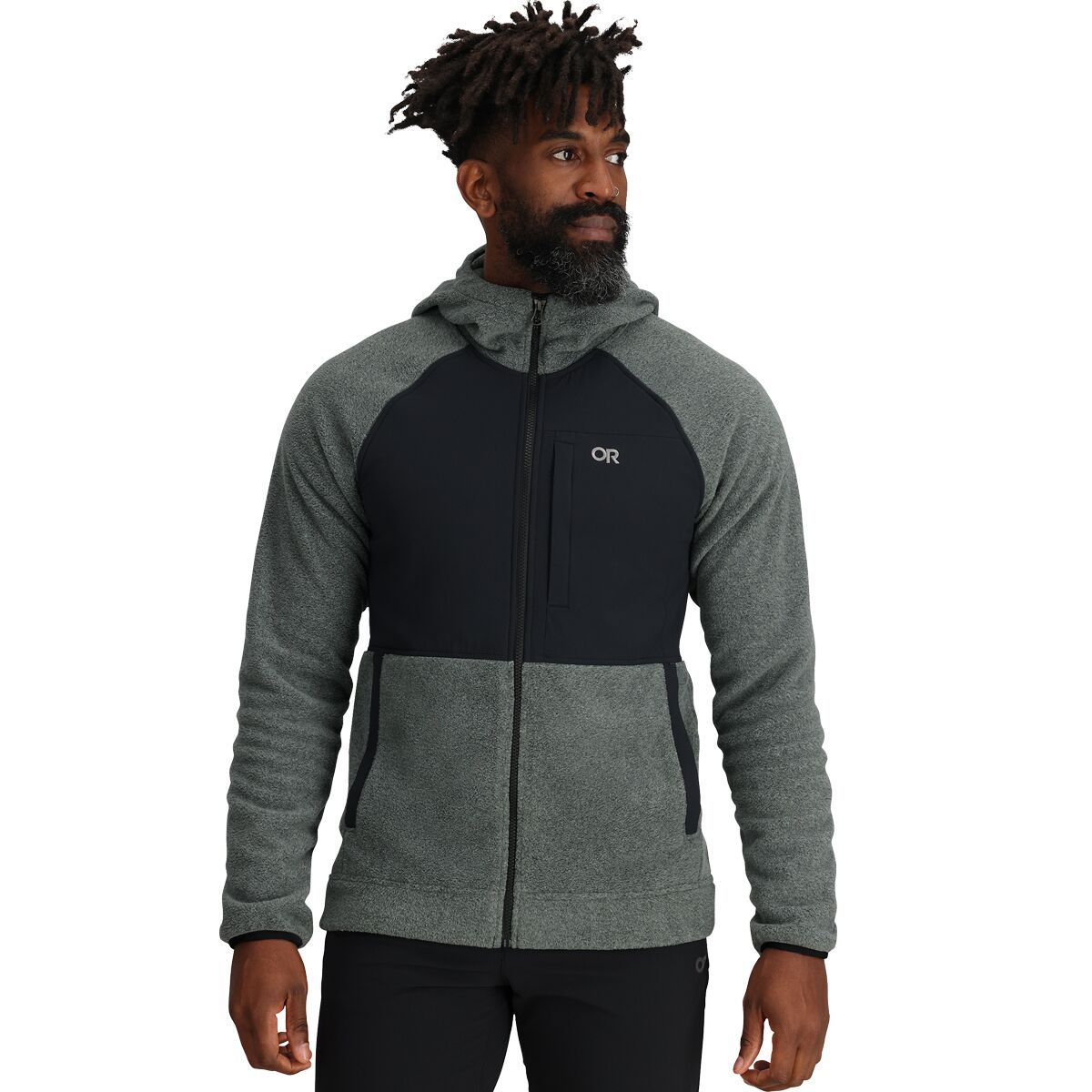 Outdoor Research Men's Polartec 200 Hoodie in Light Pewter Heather - Size: XXL
